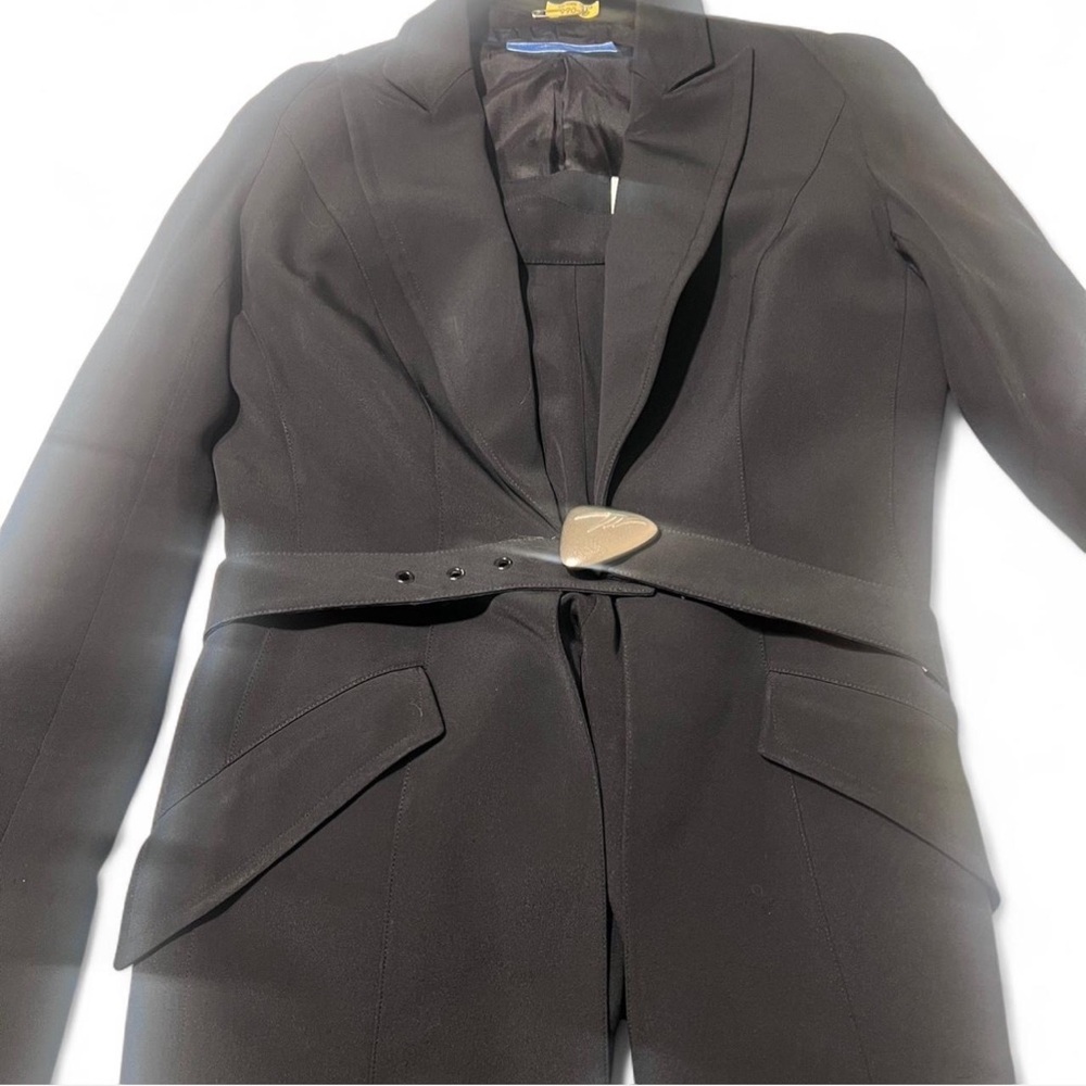 Thierry Mugler Black Belted suit